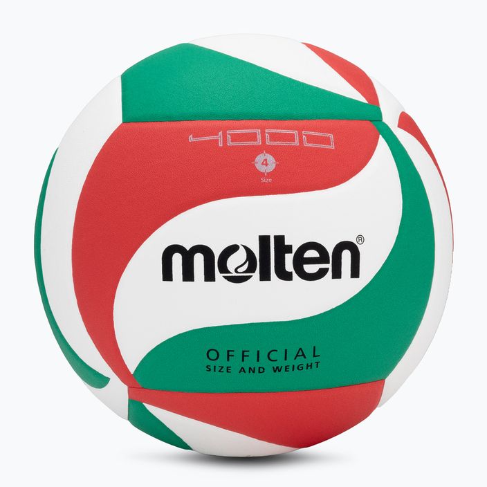 Volejbalový míčMolten V4M4000-4 white/green/red velikost 4