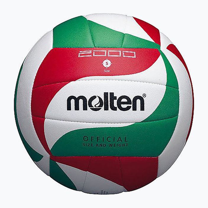 Volejbalový míčMolten V5M2000-L-5 white/green/red velikost 5 4