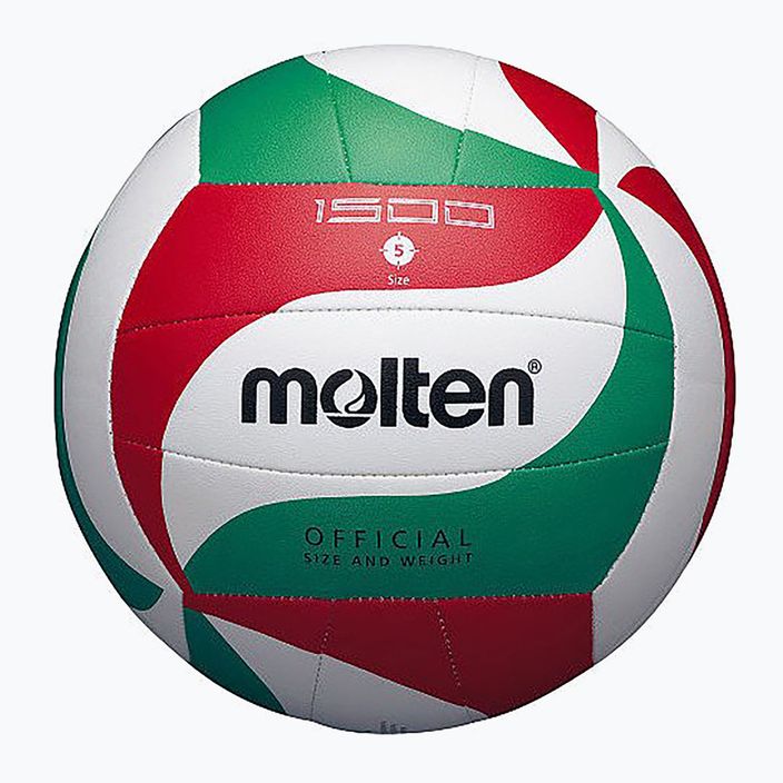 Volejbalový míčMolten V5M1500-5 white/green/red velikost 5 4