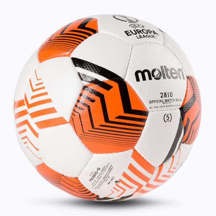 Fotbalový míč Molten UEFA Europa League 2021/22 bílý/oranžový F5U2810-12 2