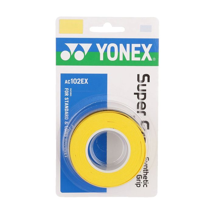 Omotávky na badmintonové rakety  YONEX AC 102 EX 3 ks yellow 2