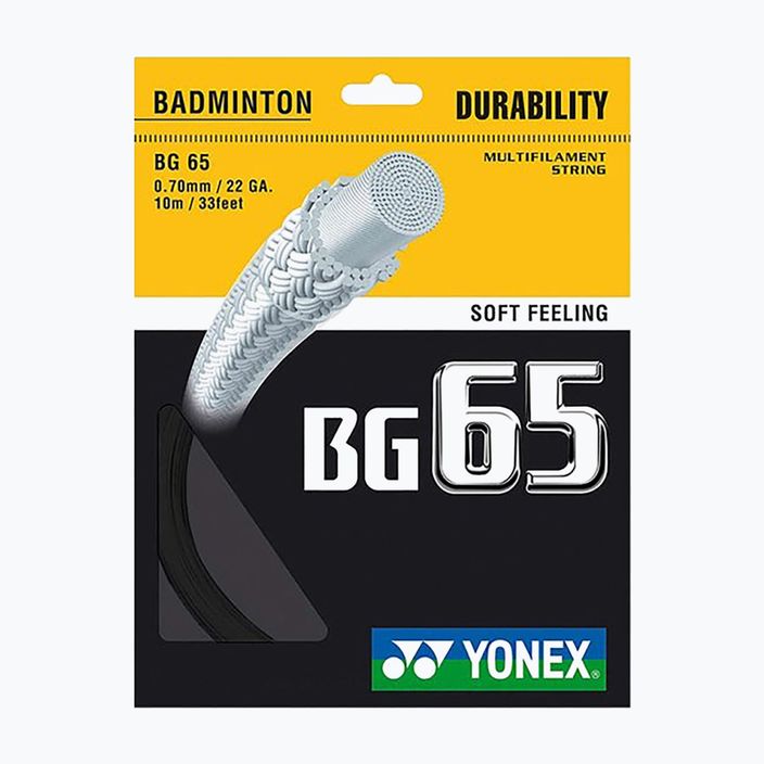 Badmintonové struny YONEX BG 65 Set 10 m black