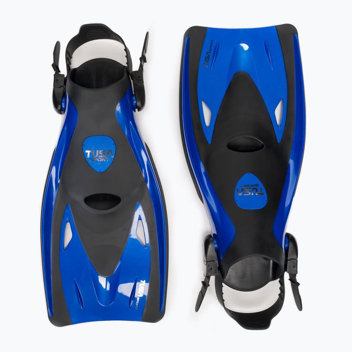 Potápěčská sada TUSA Maska + šnorchl + ploutve modrá UP-3521 3