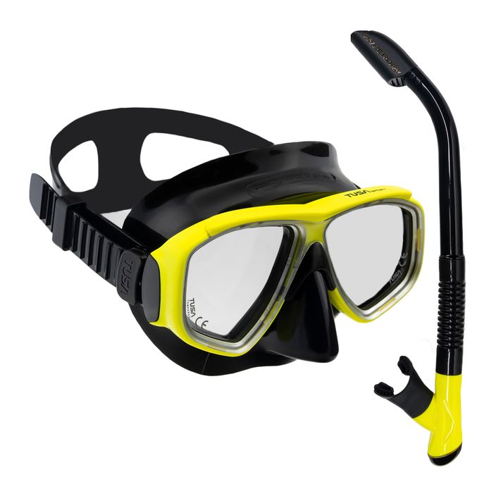 Potápěčská sada TUSA Maska + šnorchl černá/žlutá UC-7519P 2