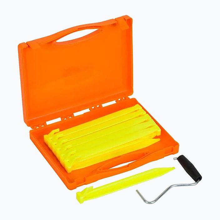 Pouzdro na stanové kolíky Vango Bolt Plastic Peg Extractor Storage Case 12 ks yellow