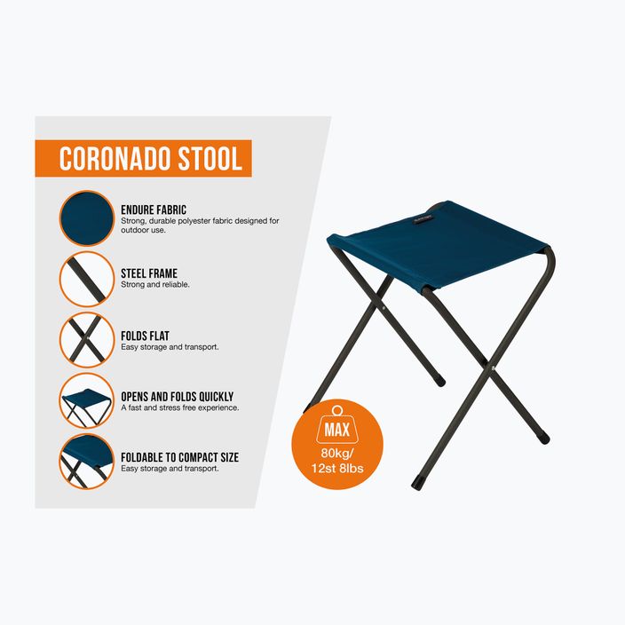 Vango Coronado Stool turistická židle mykonos blue 2