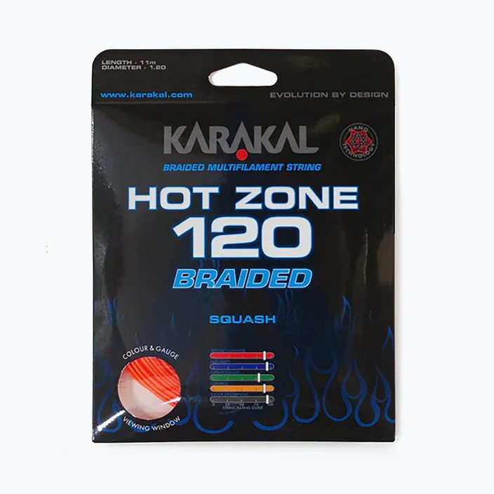Squashová struna Karakal Hot Zone Braided 120 11 m orange