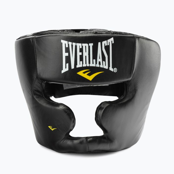 Pánská boxerská helma EVERLAST Leather s ochranou tváře a brady černá 350 BLK - S/M 2