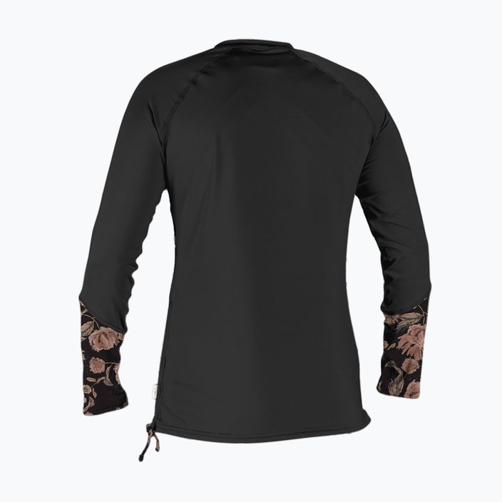 Dámské plavecké tričko longsleeve  O'Neill Front Zip Sun black/flo 2