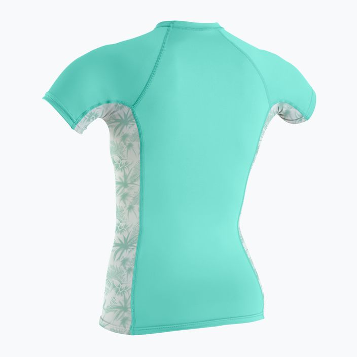 O'Neill Dámské plavecké tričko s bočním potiskem Rash Guard Turquoise 5405S 2