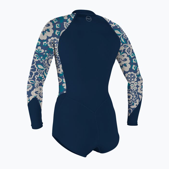 O'Neill Bahia 2/1 Front Zip Short Spring french navy/christina floral dámský neopren 2