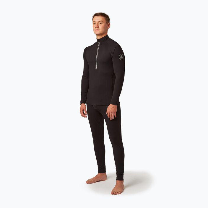 Pánská termo mikina Surfanic Bodyfit Zip Neck černá 2