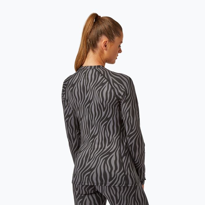 Dámské termo tričko longsleeve Surfanic Cozy Limited Edition Crew Neck black zebra 3