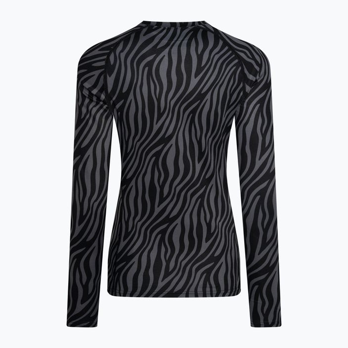 Dámské termo tričko longsleeve Surfanic Cozy Limited Edition Crew Neck black zebra 5