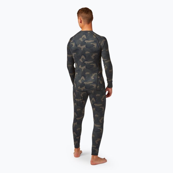 Pánské termo tričko longsleeve Surfanic Bodyfit Limited Edition Crew Neck forest geo camo 3