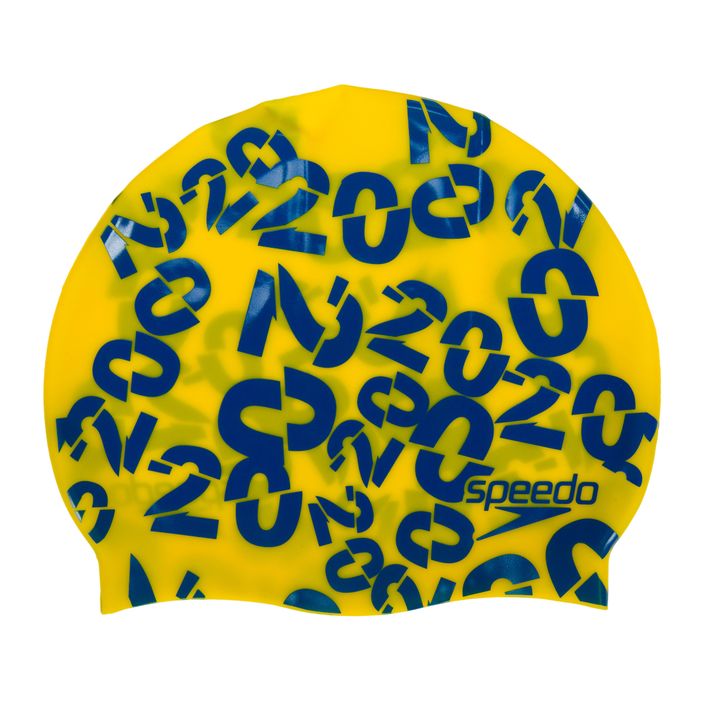 Speedo Dětská plavecká čepice s nápisem žlutá 68-08386D690 2