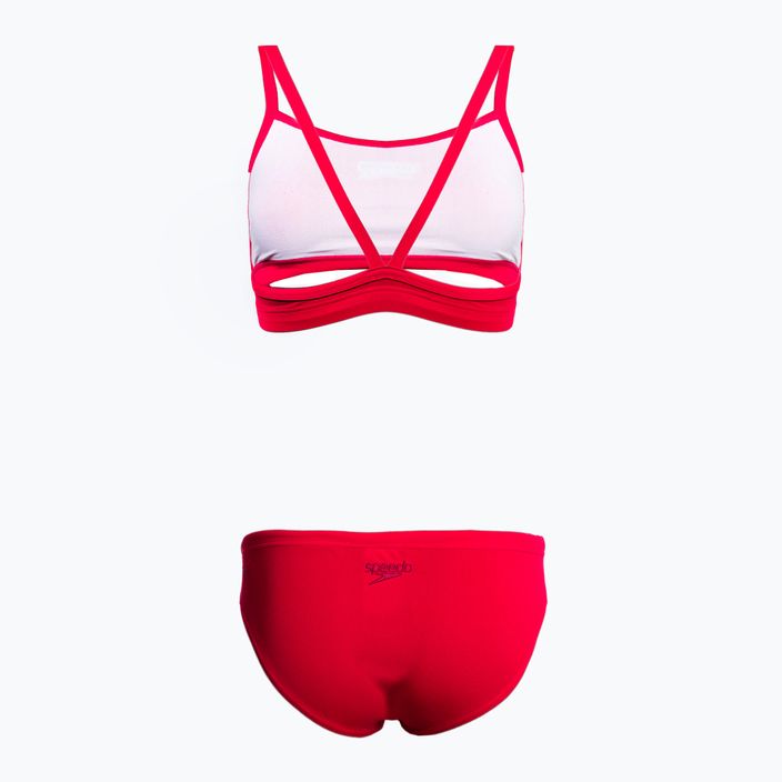 Dámské dvoudílné plavky Speedo Essential Endurance+ Thinstrap Bikini červené 126736446 2