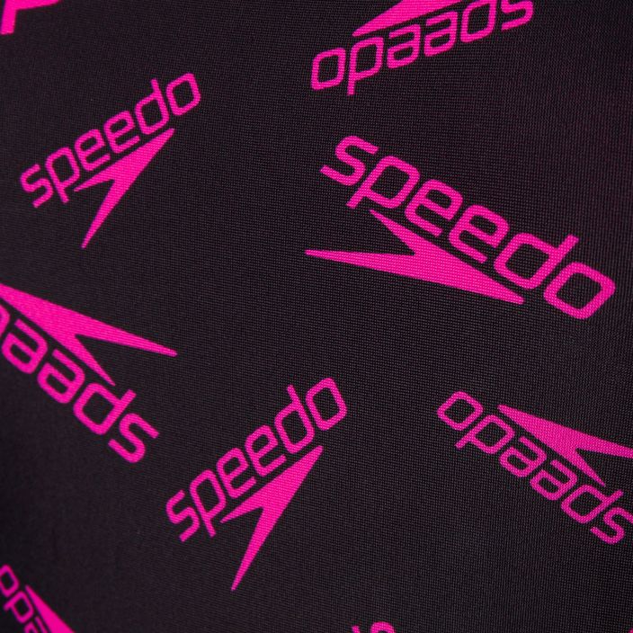 Speedo Boom Logo Allover Medalist Dámské jednodílné plavky G118 Black Pink 12199G118 3