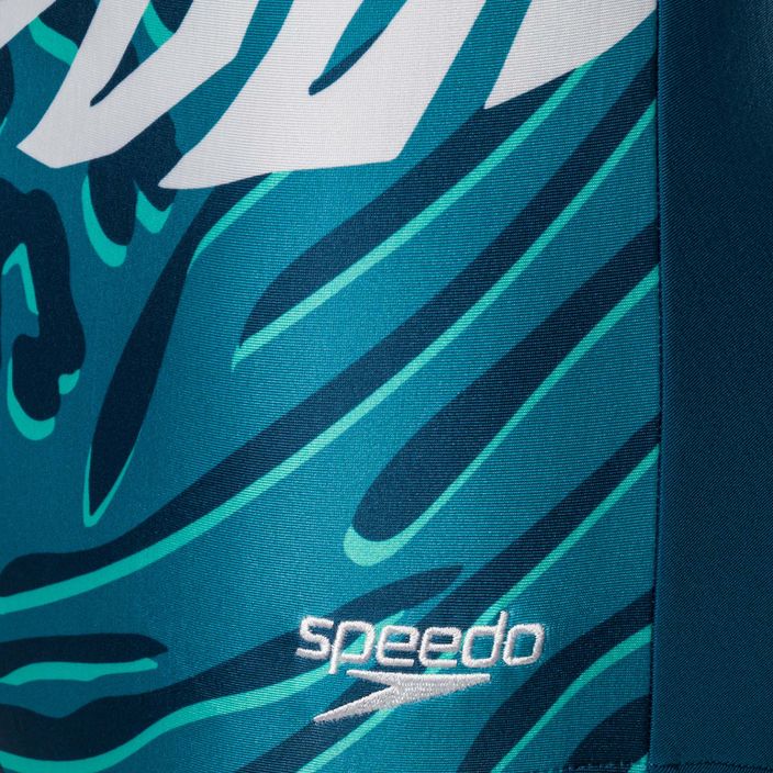 Speedo Placement U-Back dámské jednodílné plavky modro-zelené 68-07336G728 3
