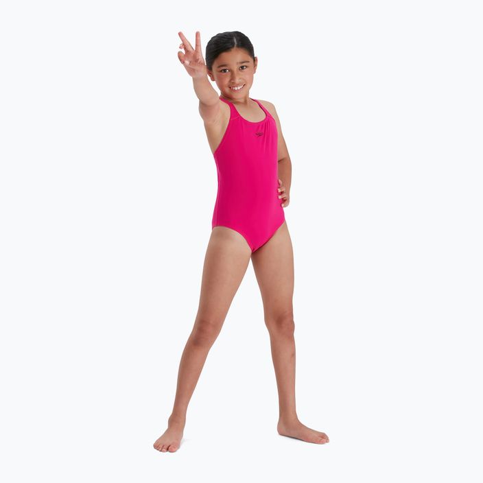 Speedo Eco Endurance+ Medalist dětské jednodílné plavky růžové 8-13457B495 5