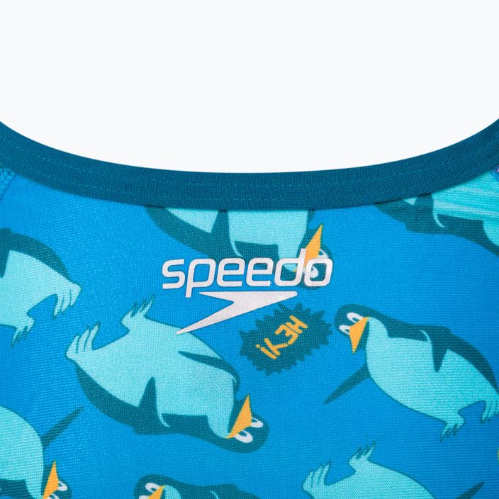 Speedo Flipper Phone Celoplošné dětské jednodílné plavky modré 68-12846 4