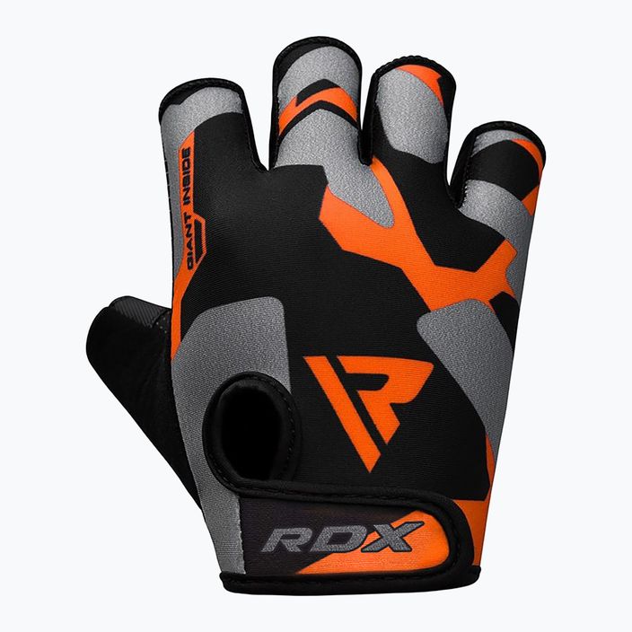 Fitness rukavice RDX Sumblimation F6 černo-oranžové WGS-F6O 8