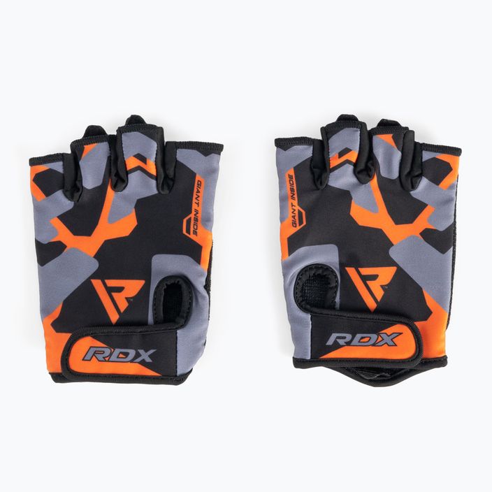 Fitness rukavice RDX Sumblimation F6 černo-oranžové WGS-F6O 3