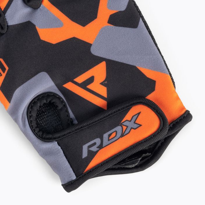 Fitness rukavice RDX Sumblimation F6 černo-oranžové WGS-F6O 4