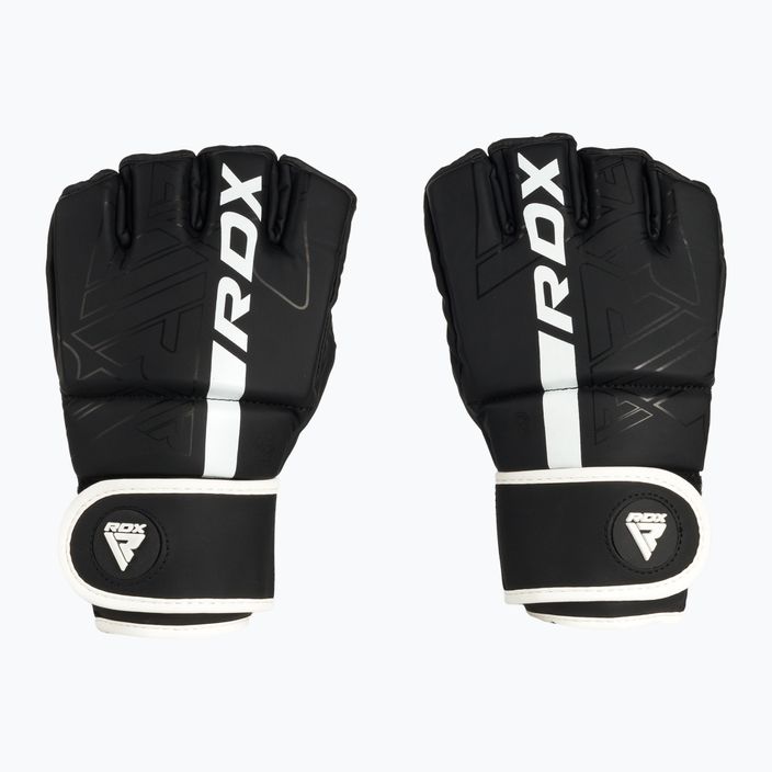 Grapplingové rukavice RDX F6 černo-bílé GGR-F6MW