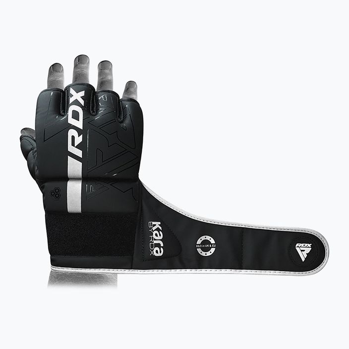 Grapplingové rukavice RDX F6 černo-bílé GGR-F6MW 11