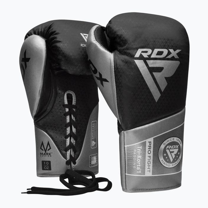 Boxerské rukavice  RDX K1 Mark Pro Fight Boxing silver 2