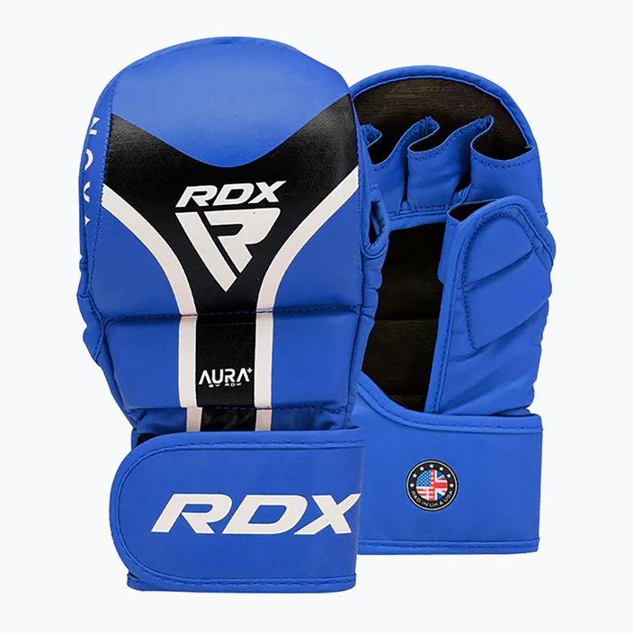 Grapplingové rukavice RDX Grappling Shooter Aura Plus T-17 blue