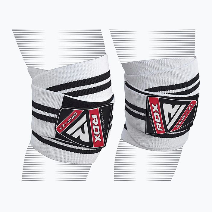 Bandáže na kolena RDX Compression Elasticated Knee Wrap white 6