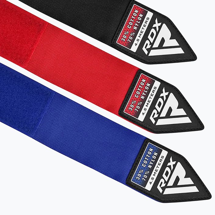 Boxerské bandáže  RDX Hand Wraps Combine Plus red/black/blue 8