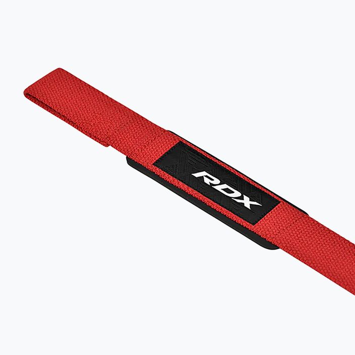 Popruhy s háky na zápěstí RDX W1 Weight Training Wrist Straps red 4