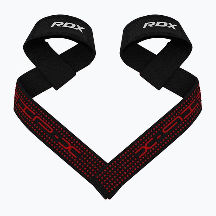 Popruhy s háky na zápěstí RDX S4 Weightlifting Wrist Straps black 2