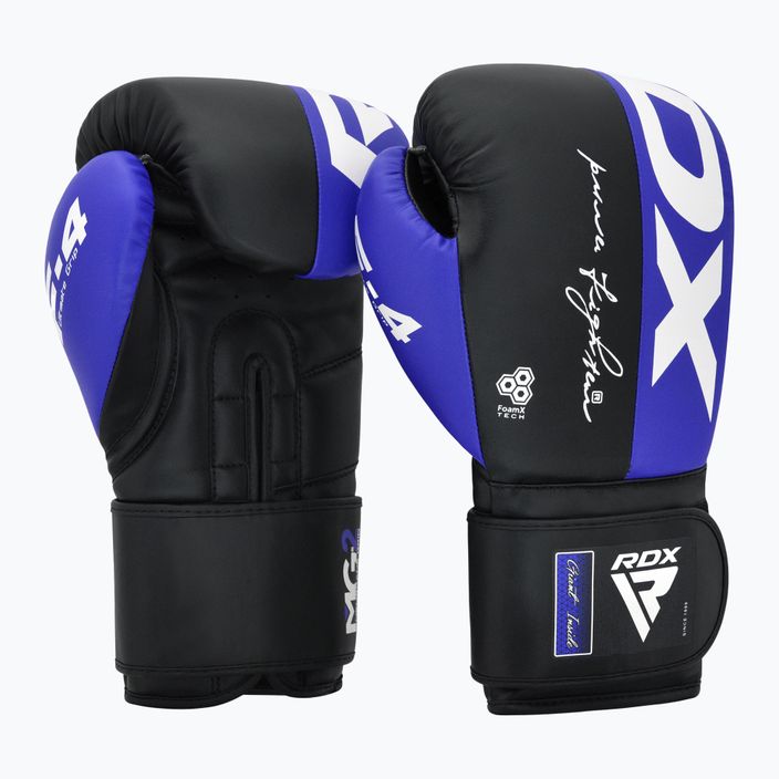Boxerské rukavice RDX REX F4 blue/black 2