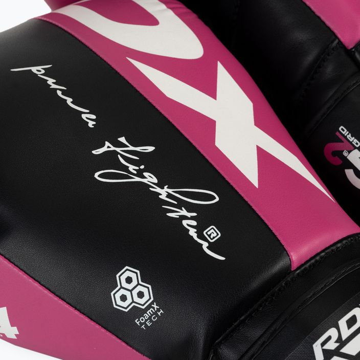 Boxerské rukavice RDX REX F4 růžové/černé BGR-F4P-8OZ 5