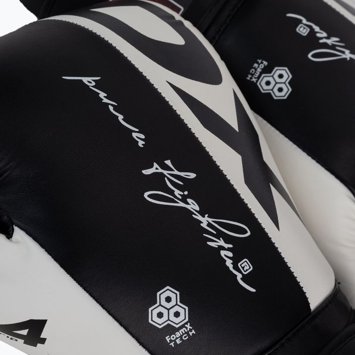 Boxerské rukavice RDX REX F4 bílé a černé BGR-F4B-10OZ 5