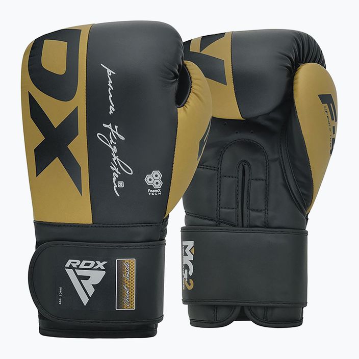 Boxerské rukavice RDX Rex F4 černo-zlaté BGR-F4GL- 6