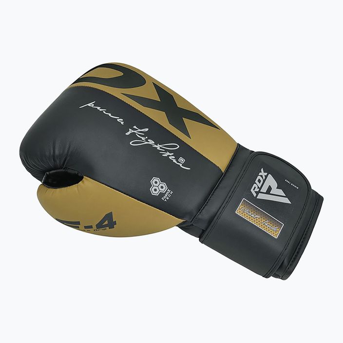 Boxerské rukavice RDX Rex F4 černo-zlaté BGR-F4GL- 8