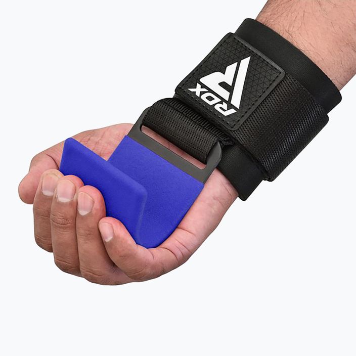 Popruhy s háky na zápěstí RRDX W5 Weight Lifting Hook Strap blue 6