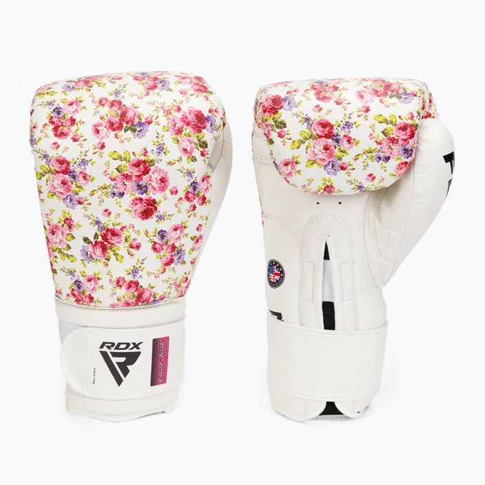 Boxerské rukavice RDX FL-6 bílo-růžove BGR-FL6W 3