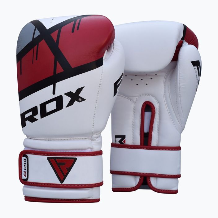 Boxerské rukavice RDX červenobílé BGR-F7R 7