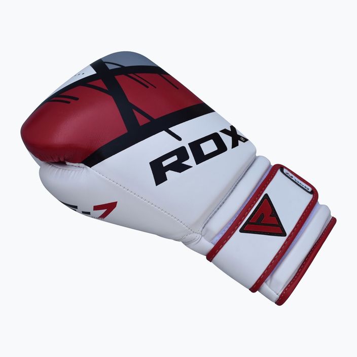 Boxerské rukavice RDX červenobílé BGR-F7R 8