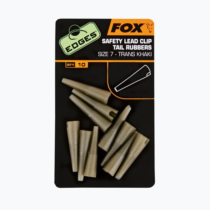 FOX Edges Lead Clip Tail Rubbers 10 ks. Trans Khaki CAC478 2
