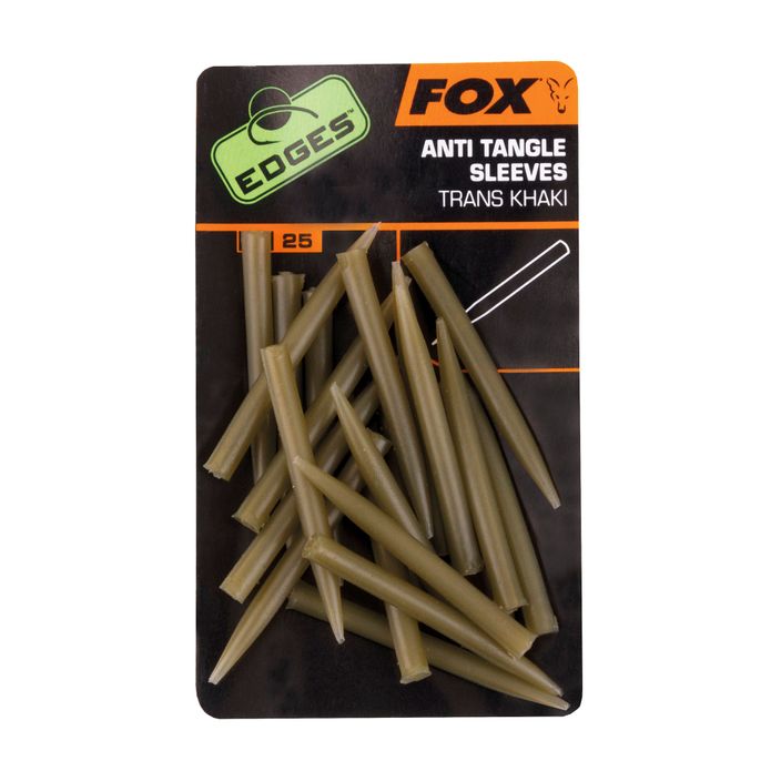 FOX Edges Anti Tangle Sleeves 25 ks. Trans Khaki CAC481 2