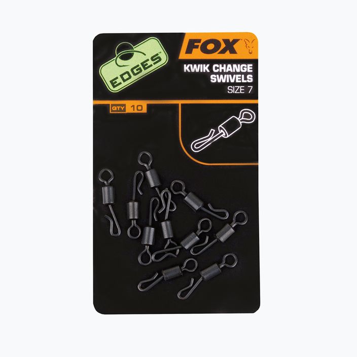 Fox Edges Kwik Change Swivels rybářské obratlíky černé CAC485