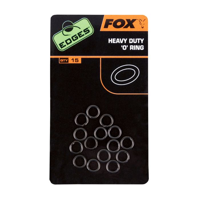 Fox Edges Heavy Duty O kroužky na kapry 15 ks černé CAC496 2