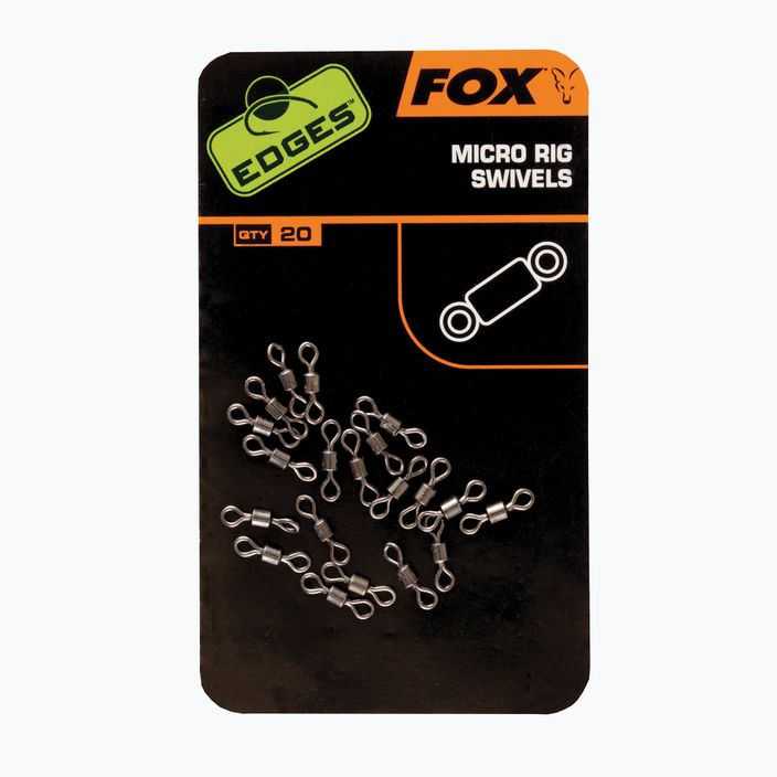 Fox Edges Micro Rig Swivels kaprové obratlíky černé CAC538